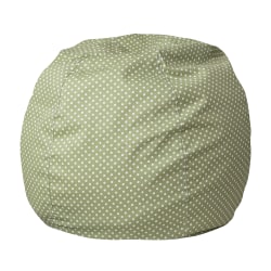 Flash Furniture Small Bean Bag Chair For Kids And Teens, Green Dot