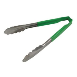 Vollrath 9" Tongs With Antimicrobial Protection, Green