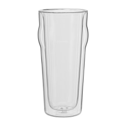 Zwilling Sorrento Double-Wall Pint Beer Glass Set, 16 Oz, Clear, Set Of 2 Glasses