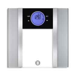 Conair WW712XF Body Analysis Scale, 1"H x 11"W x 12"D, Clear/Silver/White