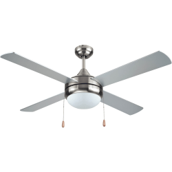 Black+Decker BCF5252 52-Inch 4-Bladed Pull Chain Brushed Nickel Ceiling Fan - 4 Blades - 52" Diameter - BCF5252