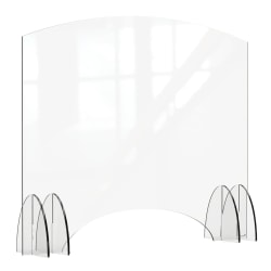 Rosseto Serving Solutions Avant Guarde Acrylic Sneeze Guard, Pass Through Window, 48" x 40", Clear