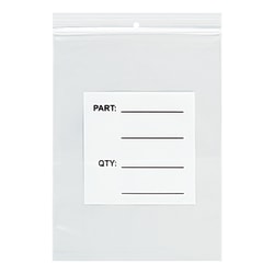 Office Depot® Brand 4 Mil Parts Bags w/ Hang Holes, 10" x 10", Clear, Case Of 1000
