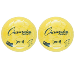 Champion Sports Extreme Soccer Balls, Size 5, Yellow, Pack Of 2 Balls