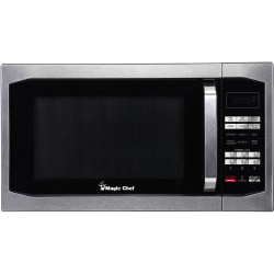 Magic Chef® 1.6 Cu Ft Countertop Microwave, Stylish Handle, Stainless Steel