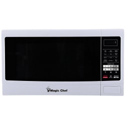 Magic Chef® 1.6 Cu Ft Countertop Microwave, Push-Button Door, White