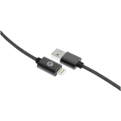 iEssentials Lightning/USB Data Transfer Cable - 6 ft Lightning/USB Data Transfer Cable - First End: Lightning - Second End: USB - Black