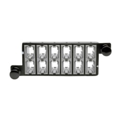 Eaton Tripp Lite Series 12-Fiber Patch Panel MTP/MTO x 12 40Gb Pass Through Cassette - Fiber optic cassette - MTP/MPO X 12 - black