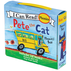 HarperCollins I Can Read! Pete The Cat Phonics Box, Grades PreK-3, Set Of 12 Books