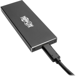 Tripp Lite USB 3.1 Gen 2 (10 Gbps) USB-C to M.2 NGFF SATA SSD (B-Key) Enclosure Adapter with UASP Support - Storage enclosure - M.2 - SATA 6Gb/s - 600 MBps - USB 3.1 (Gen 2) - black