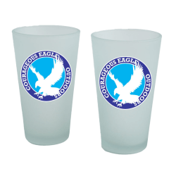 Custom Frosted Mixing Glasses, Set Of 2 Glasses