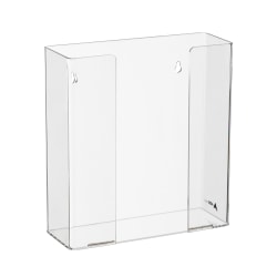 Alpine AdirMed Double Box Capacity Acrylic Glove Dispenser, 10-13/16"H x 10-1/4"W x 3-1/2"D, Clear