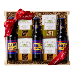 Givens Dad's Root Beer and Nuts Gift Crate 7-Piece Set, Multicolor