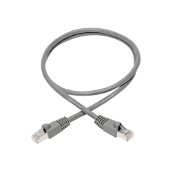 Tripp Lite Cat6a Snagless Shielded STP Network Patch Cable 10G Certified, PoE, Gray RJ45 M/M 3ft 3' - 1.25 GB/s - Patch Cable - 3 ft - 1 x RJ-45 Male Network - 1 x RJ-45 Male Network - Shielding - Gray