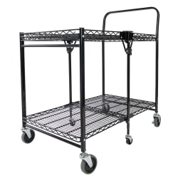 Bostitch® Large Stow-Away Folding Cart, 39" x 23-1/2" x 37-1/2", Black