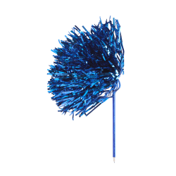 Office Depot® Brand Pom Pom Streamer Ballpoint Pen, Medium Point, 0.7 mm, Blue Barrel, Black Ink