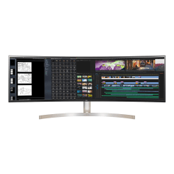 LG 49" UltraWide DQHD IPS HDR Curved Monitor, Ultra-Thin Bezel, USB-C, 49WL95C-W