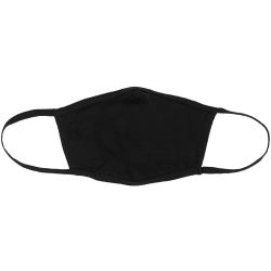 Bella + Canvas Reusable 2-Ply Cloth Face Masks, Black, S/M, Pack Of 3