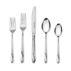 Henckels Milena 62-Piece Stainless Steel Flatware Set, Silver