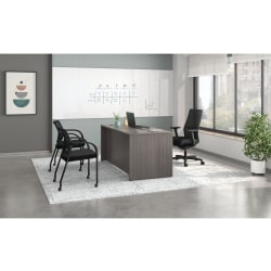 HON® Mod 66"W Double-Pedestal Computer Desk, Slate Teak