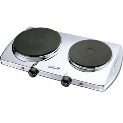 Brentwood Electric 1440W Double Hotplate, Chrome