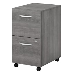 Bush Business Furniture Studio C 20-1/6"D Vertical 2-Drawer Mobile File Cabinet, Platinum Gray, Standard Delivery
