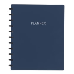 TUL® Discbound Monthly Planner Starter Set, Undated, Letter Size, Soft-Touch Cover, Navy