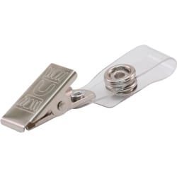 Advantus ID Badge Clip Adapter, Silver, Pack of 25