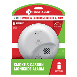 First Alert® SMICO100 Battery-Operated 2-in-1 Smoke and CO Alarm, Ionization, White