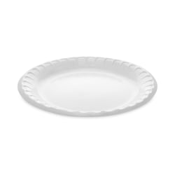 Pactiv Evergreen Placesetter® Deluxe Laminated Foam Dinnerware, Plate, 8-15/16", Black, Carton Of 500 Plates
