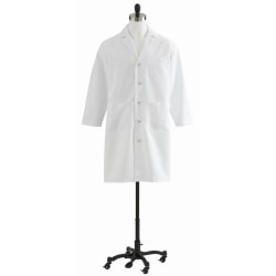 Medline Men's Full-Length Lab Coat, Size 38, White