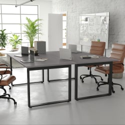 Flash Furniture Redmond Commercial 72x36 Conference Table, Heavy Duty U-Frame Steel Base, Gray Oak - MTM7236LTGRYUBF