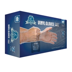 Empress Powder-Free Vinyl Gloves, XL, Clear, 100 Gloves Per Pack, Case Of 10 Packs