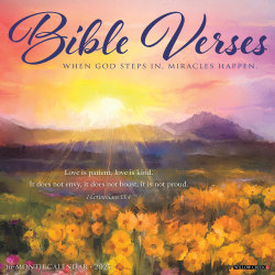 2025 Willow Creek Press Inspirational Monthly Wall Calendar, 12" x 12", Bible Verses, January To December, 41727