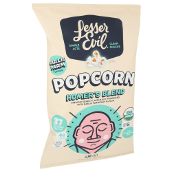LesserEvil Organic Popcorn, Homer's Blend, 4.6 Oz, Total Qty 12