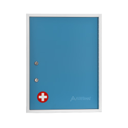 Alpine AdirMed Large Medical Security Cabinet, 21"H x 16"W x 6"D, Blue