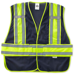 Ergodyne GloWear Safety Vest, 2-Tone Expandable, X-Large/XX-Large, Navy