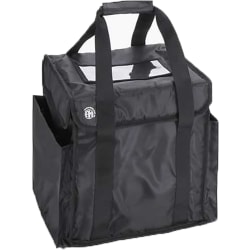 American Metalcraft Insulated Delivery Bags, 12" x 12" x 12", Black, Case Of 10 Bags