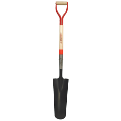 Drain & Post Spades, 16 X 4 3/4 Round Blade, 29 in White Ash Steel D-Grip Handle