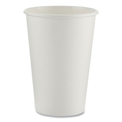 Dixie® Paper Hot Cups, 16 Oz, White, Sleeve Of 50 Cups, Carton Of 20 Sleeves