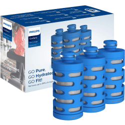 Philips Fitness Active Carbon Fiber Filters, Blue, Pack Of 3 Filters