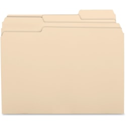 Business Source1/3-Cut Tab Folders, 3/4" Expansion, Letter Size, Manila, Box Of 100 Folders