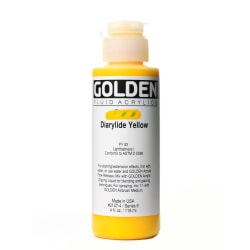 Golden Fluid Acrylic Paint, 4 Oz, Diarylide Yellow