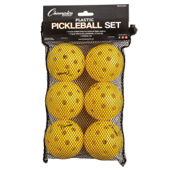 Champion Sports Recreational Outdoor Pickleball Set, 6"H x 3"W x 8"D, Yellow