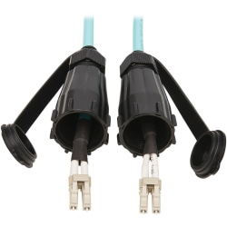 Eaton Tripp Lite Series 10Gb Rigid Industrial Duplex Multimode 50/125 OM3 Fiber Patch Cable (LC/LC), 6.6', Aqua, N82002MIND