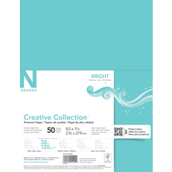 Neenah® Creative Collection™ Specialty Paper, Letter Size (8 1/2" x 11"), 32 Lb, FSC® Certified, Sea Glass, Pack Of 50 Sheets