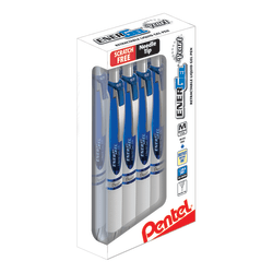Pentel® EnerGel™ RTX Pearl Pens, Needle Point, 0.7 mm, Pearl Barrel, Blue Ink, Pack Of 12 Pens
