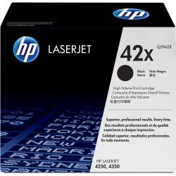 HP 42X Black High Yield Toner Cartridge, Q5942X