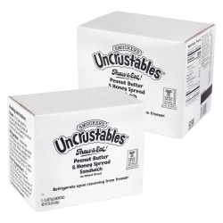 Smucker's Peanut Butter & Honey Wheat Uncrustables, 2.6 Oz, Total Qty 16