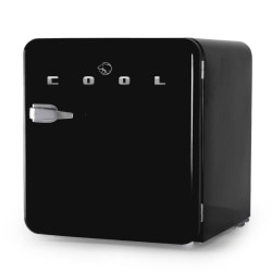 Commercial Cool Retro 1.6 Cu. Ft. Mini Refrigerator With Freezer, Black